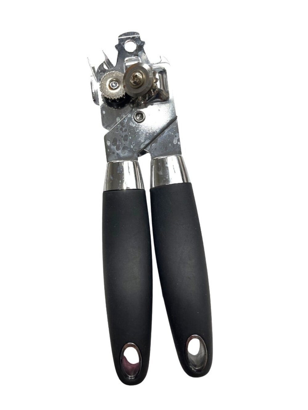 Heavy-Duty Manual Can Opener With Black Non-Slip Handles/Stainless Steel Blades
